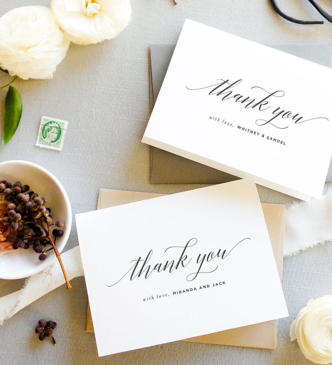 Wedding Thank You Card Simple Thank You Note
