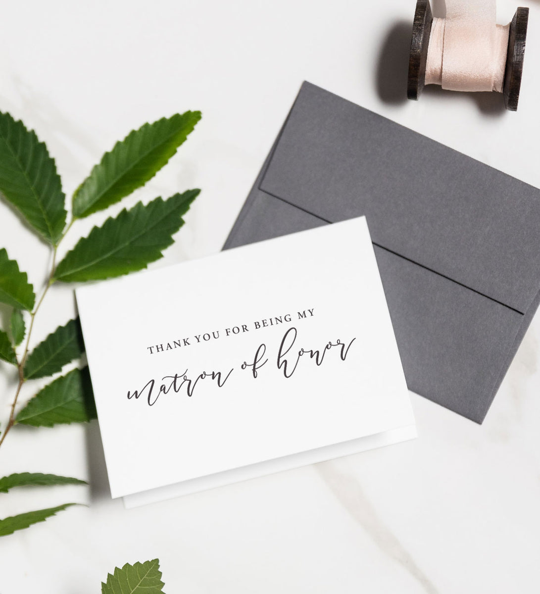 Bridesmaid Thank You Card Thank You Note