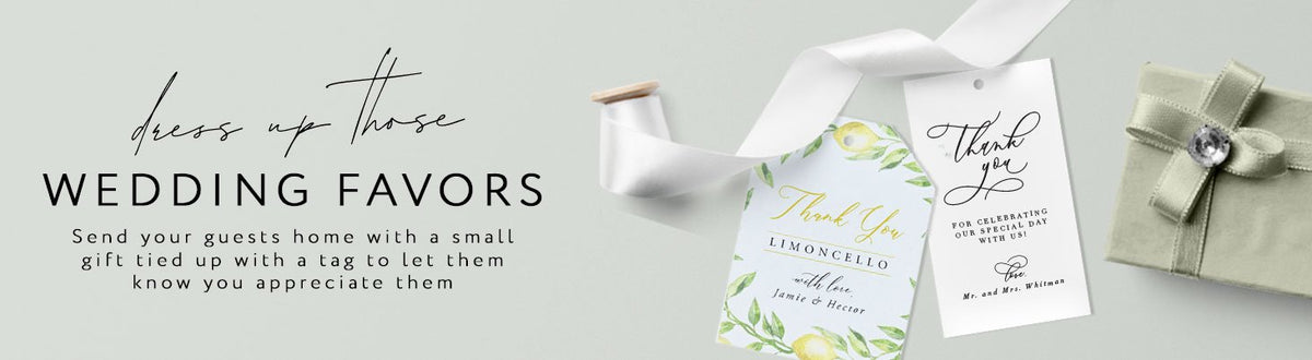 wedding favor tag options