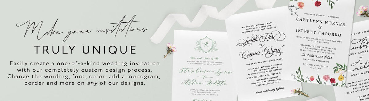 unique and custom wedding invitations