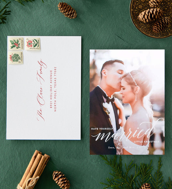 Married Little Christmas Holiday Card