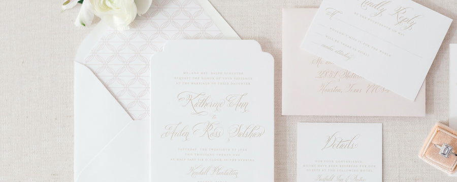elegant wedding invitations with calligraphy