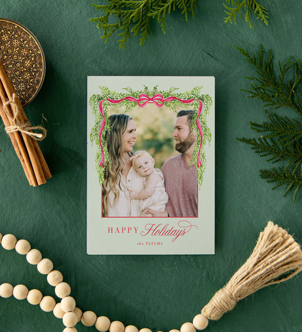Holiday Garland Christmas Card