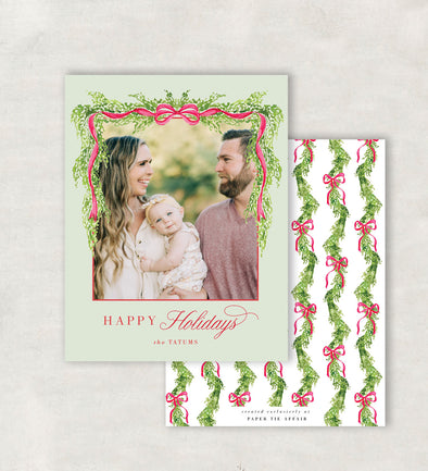 Holiday Garland Christmas Card