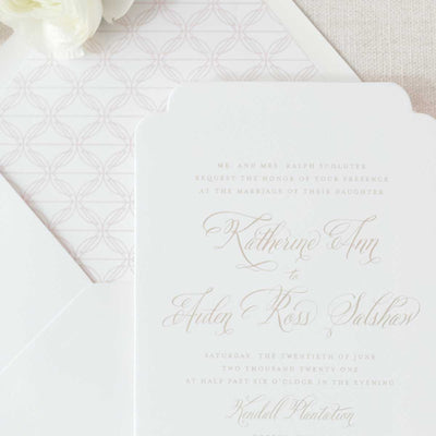elegant wedding invitations with calligraphy
