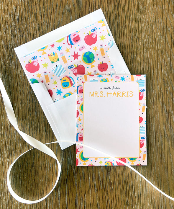 School is Cool Notecard Set
