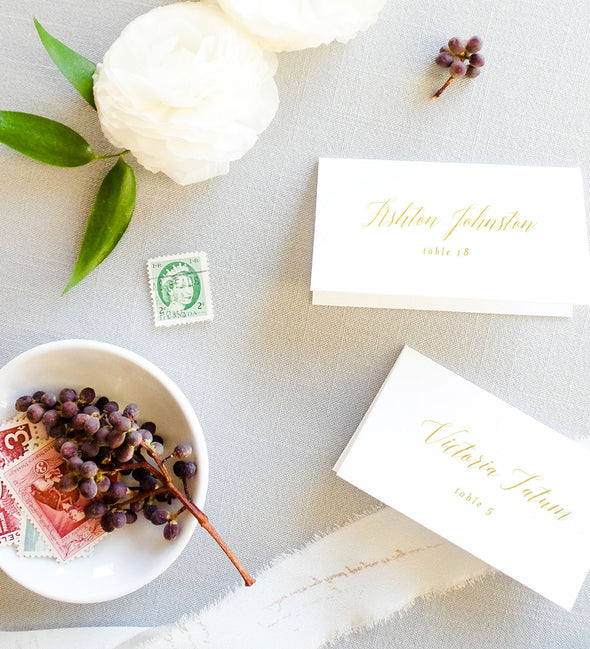 Classic Calligraphy Place Card