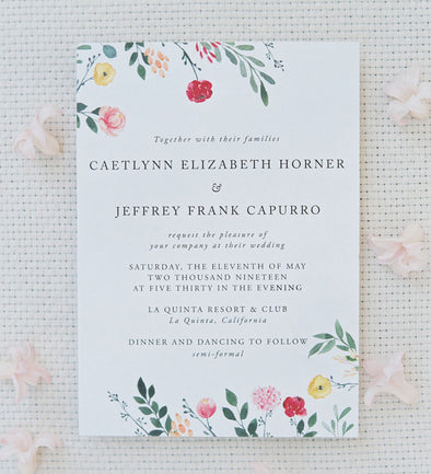 Floating Garden Wedding Invitation