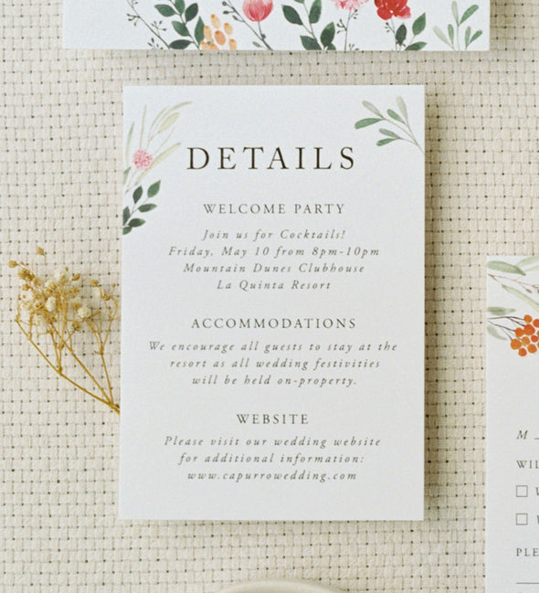 Floating Garden Wedding Invitation