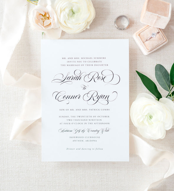 Simply Glamorous Wedding Invitation