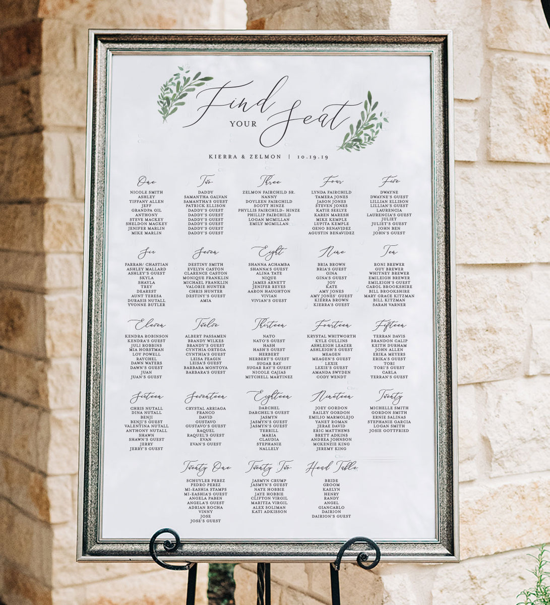 Visual Ideas Chart Wedding seating chart wall | Honestweddingadvice.com