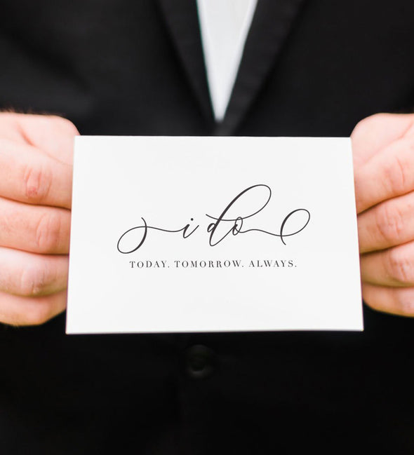 wedding day note card