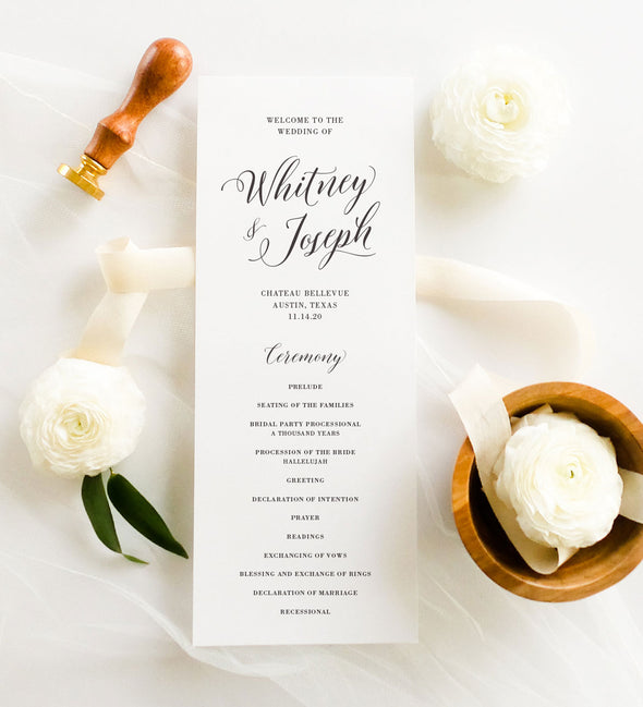 wedding ceremony programs
