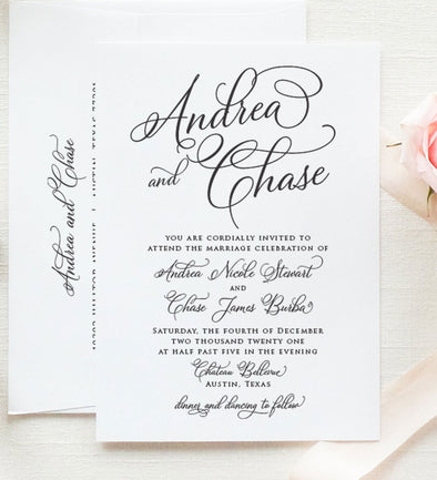 Sedona Script Wedding Invitation