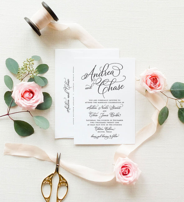 Sedona Script Wedding Invitation