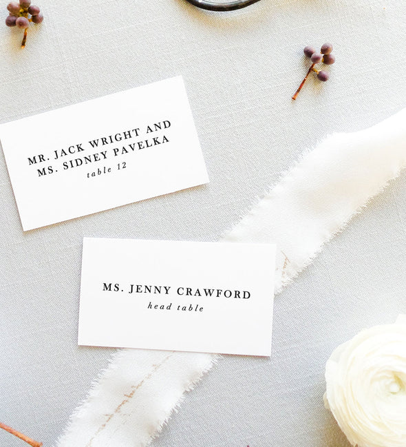 Serif Affair Place Card