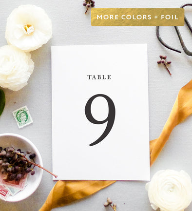 Serif Affair Table Number