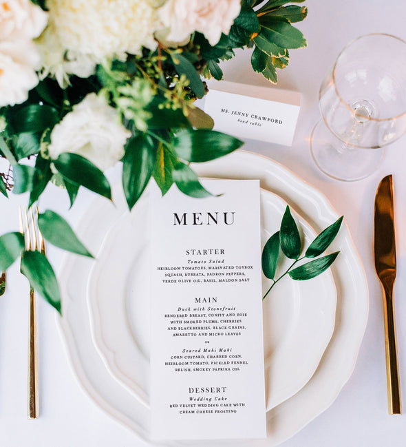 Serif Affair Menu