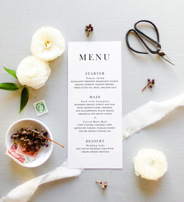 Serif Affair Menu