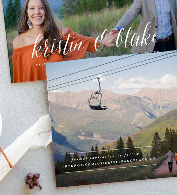 Sierra Script Photo Save The Date