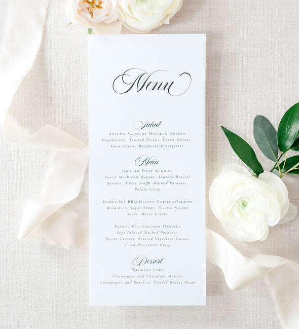 Simply Glamorous Menu