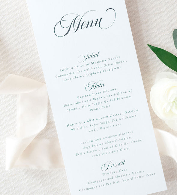 Simply Glamorous Menu