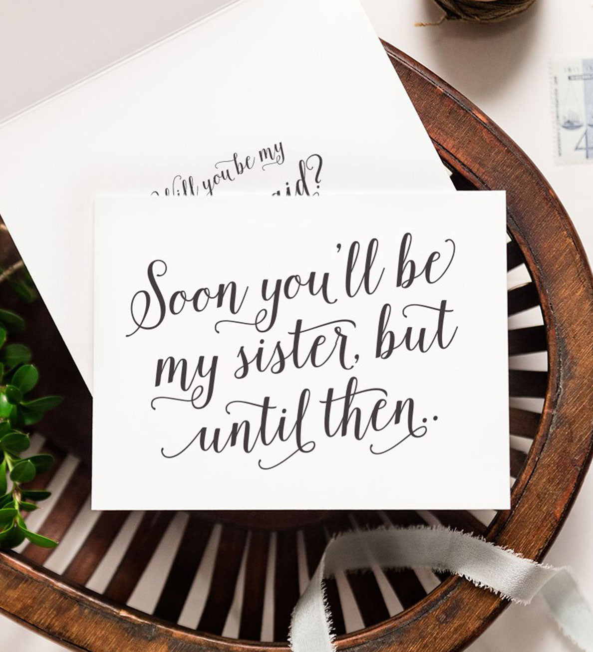 Will You Be My Maid Of Honour? Bridesmaid Proposal Postcard Invite – A6, Personalised, UK Made