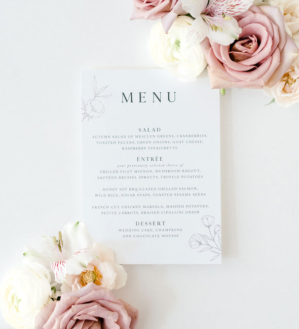 Subtle Garden Menu