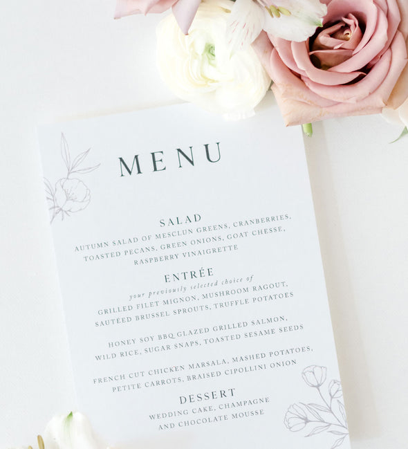 Subtle Garden Menu