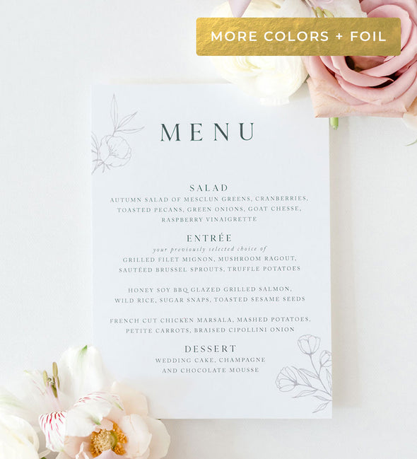 Subtle Garden Menu