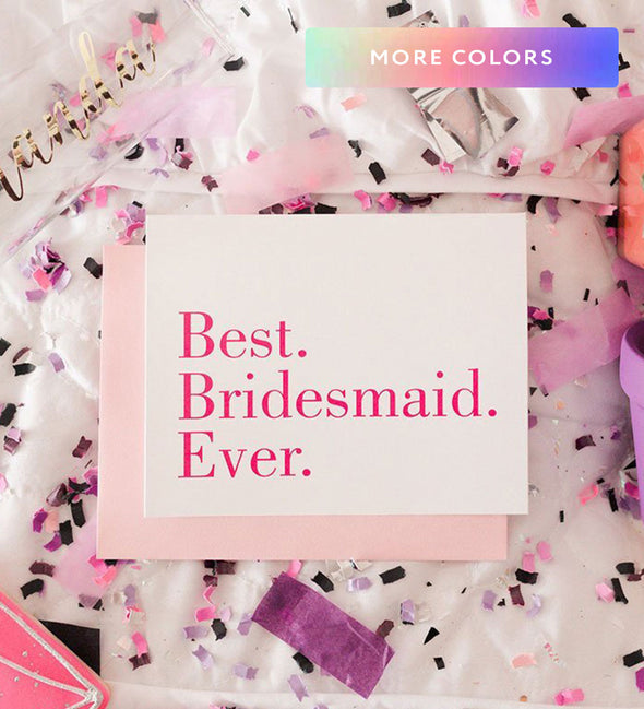 bridesmaid thank you card