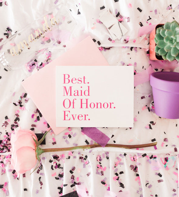 bridesmaid thank you card