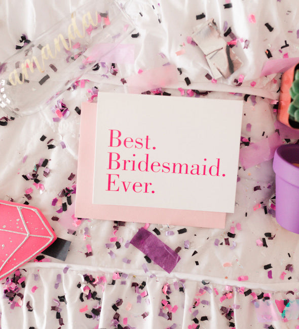 bridesmaid thank you card