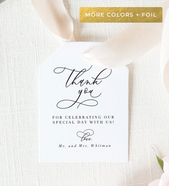 customizable wedding favor tag
