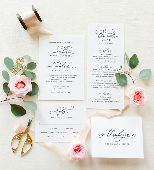 Timeless Romance Place Card