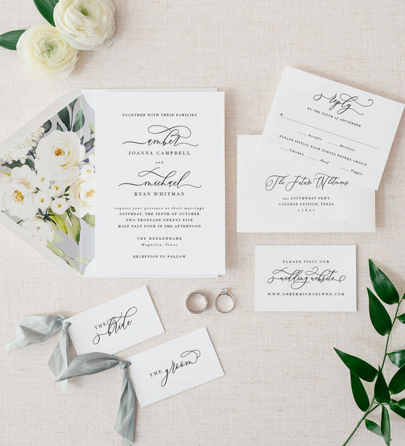 Timeless Romance Mix Wedding Invitation