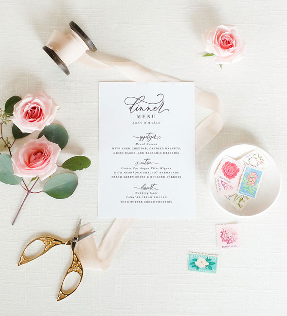 Timeless Romance Menu