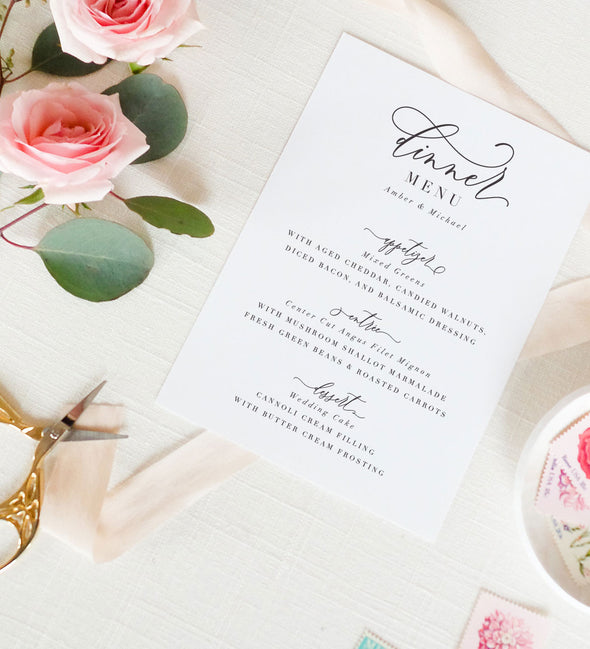 Timeless Romance Menu