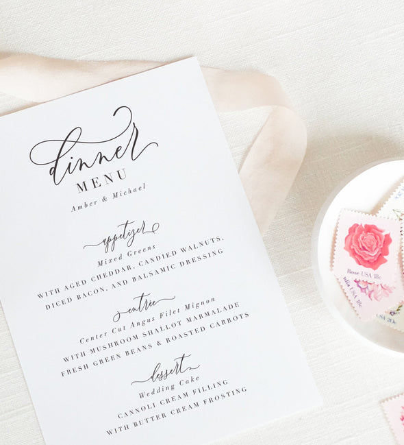 Timeless Romance Menu