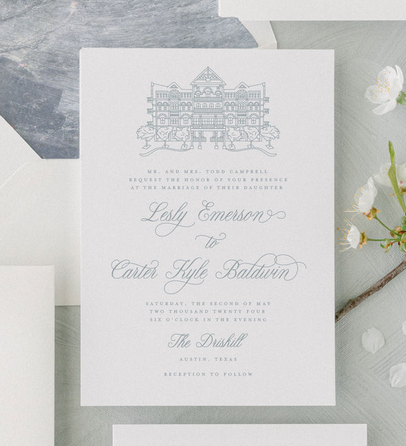 Vintage Classic Wedding Invitation