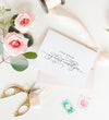 wedding day note card