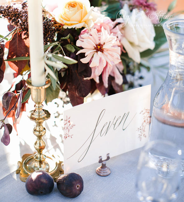 Burnished Leaves Table Number