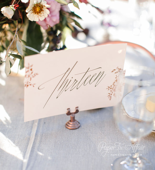 Burnished Leaves Table Number
