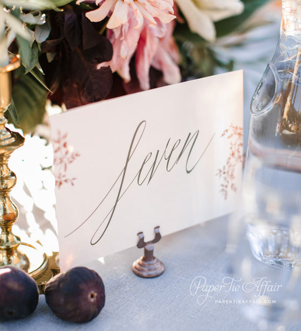 Burnished Leaves Table Number