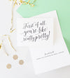 bridesmaid thank you card