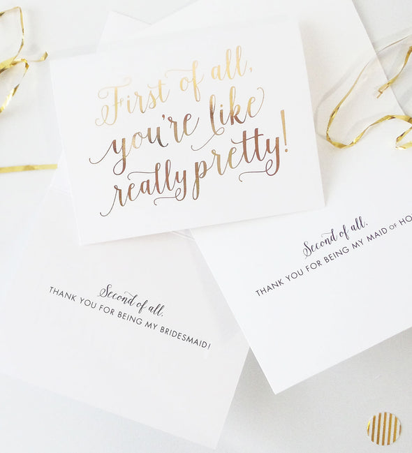 bridesmaid thank you card
