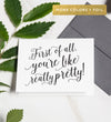 bridesmaid thank you card