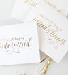 bridesmaid thank you card